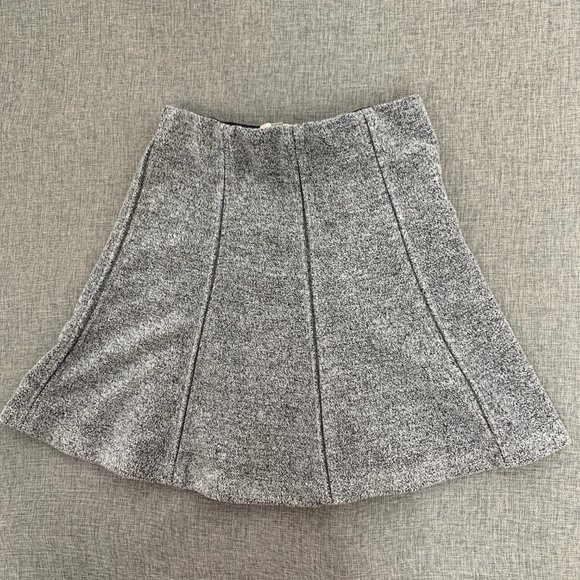 Loft Gray Fleece Mini Skirt Elastic Waist XSP Above Knee Soft‎ Comfort - Picture 1 of 13